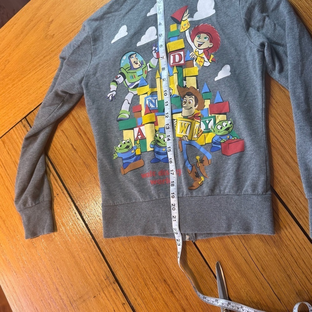 Gray size XSmall Toy Story Disney Parks full zip sweatshirt. - Picture 4 of 6